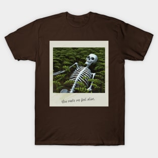 Skeleton Among Ferns T-Shirt